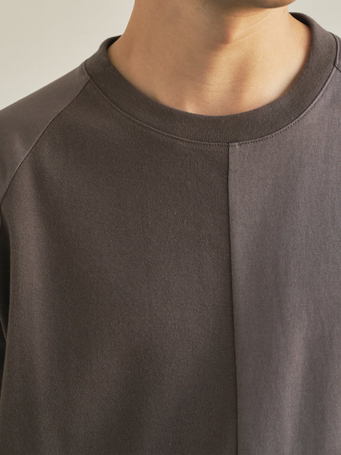 【TRANSITION】フライスパネル切り替えラグランスリーブTEE ロンT