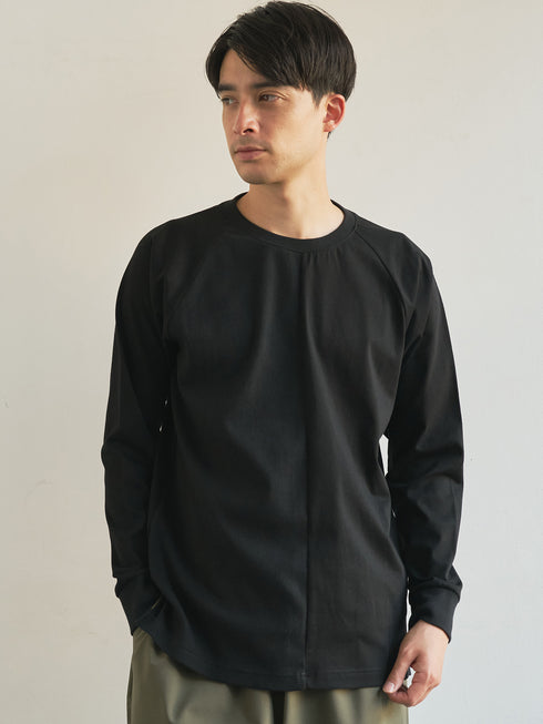 【TRANSITION】フライスパネル切り替えラグランスリーブTEE ロンT