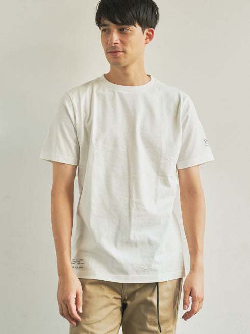 【TRANSITION】シルケット加工天竺 バックプリントTシャツ ICONIQ別注Wネーム