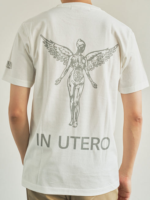 【TRANSITION】シルケット加工天竺 バックプリントTシャツ ICONIQ別注Wネーム