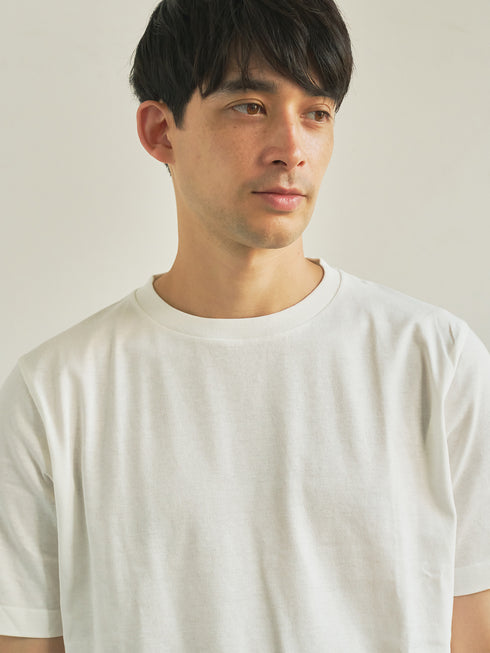 【TRANSITION】シルケット加工天竺 バックプリントTシャツ ICONIQ別注Wネーム