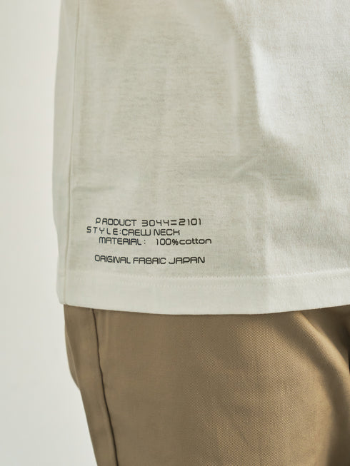 【TRANSITION】シルケット加工天竺 バックプリントTシャツ ICONIQ別注Wネーム