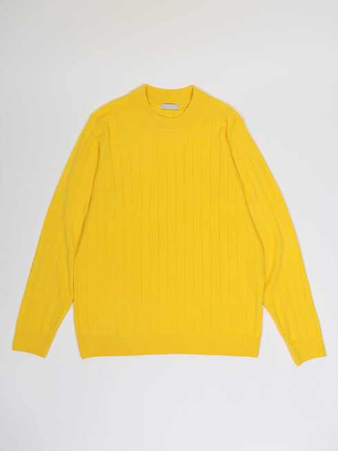 【TRANSITION×G-STAGE】G-STAGE別注ワイドリブ編みモツクネックニット