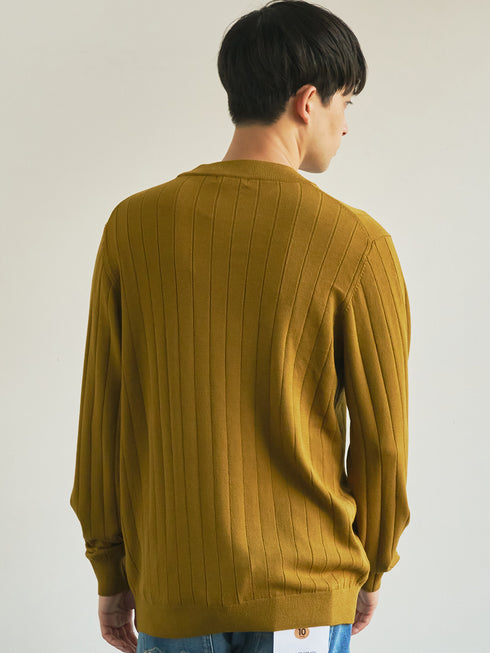 【TRANSITION×G-STAGE】G-STAGE別注ワイドリブ編みモツクネックニット