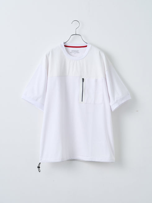 【TRANSITION】ストレッチナイロン切り替えパネルTEE
