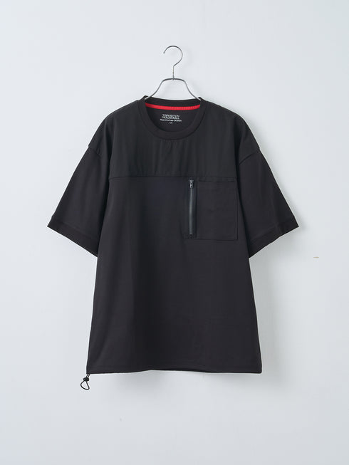 【TRANSITION】ストレッチナイロン切り替えパネルTEE