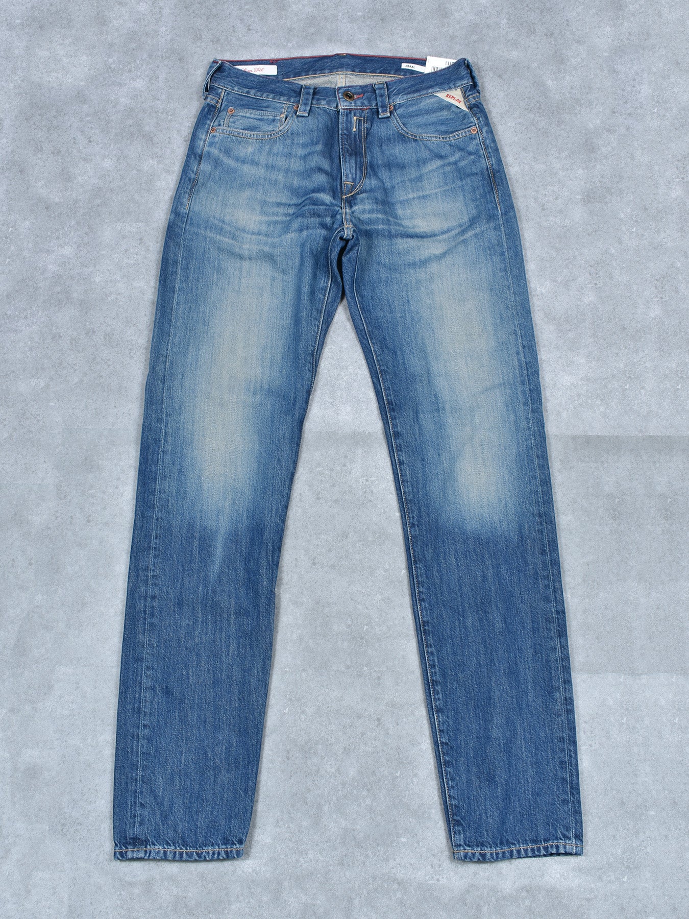 00s archive REPLAY ホワイトデニム ダメージジーンズ スタッズ Replay - 00s archive REPLAY ホワイトデニム ダメージジーンズ