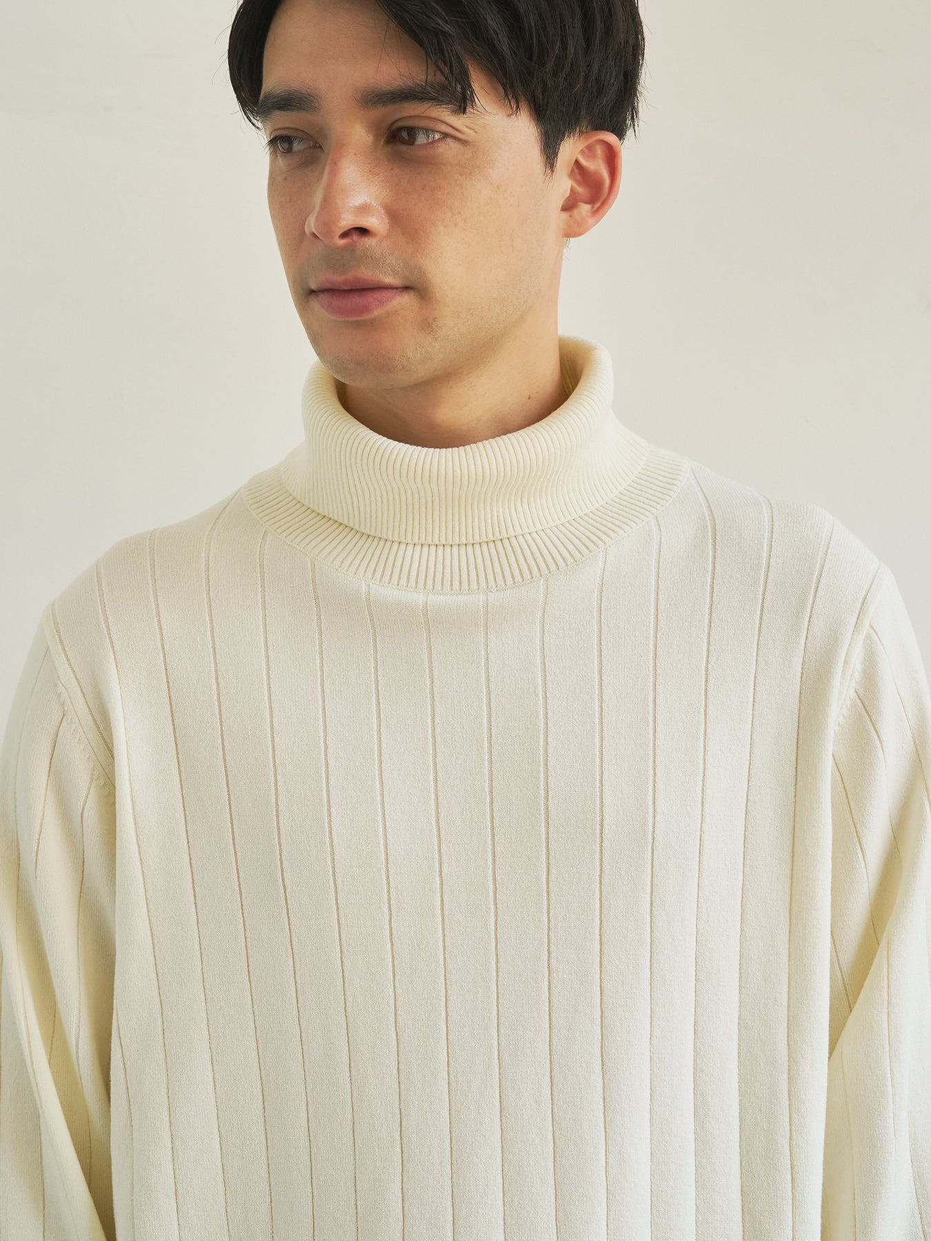 TRANSITION×G-STAGE】G-STAGE別注ワイドリブ編み タートルネックニット